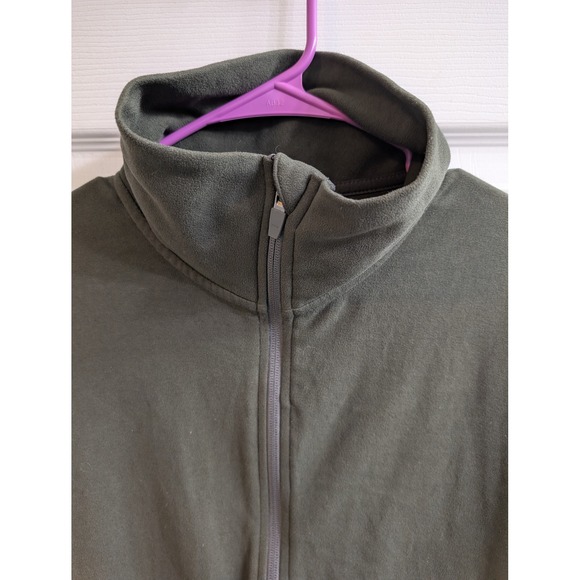 Mondetta Olive Green Mock Neck Zip Up Jacket Sweatshirt Women's - Size M - Picture 3 of 6